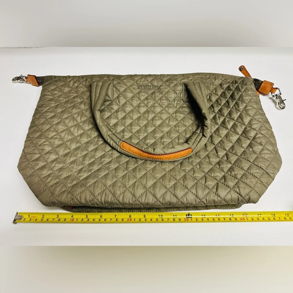 MZ Wallace Travel Quilted Tote in Olive - Picture 5 of 12